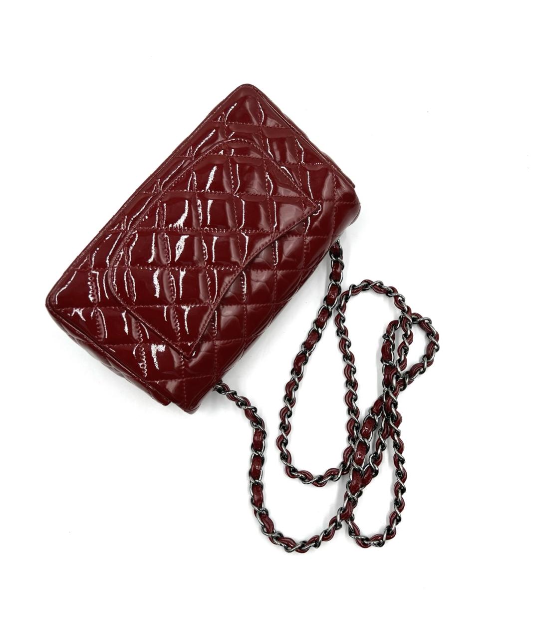 CHANEL Красная сумка через плечо из лакированной кожи, фото 5