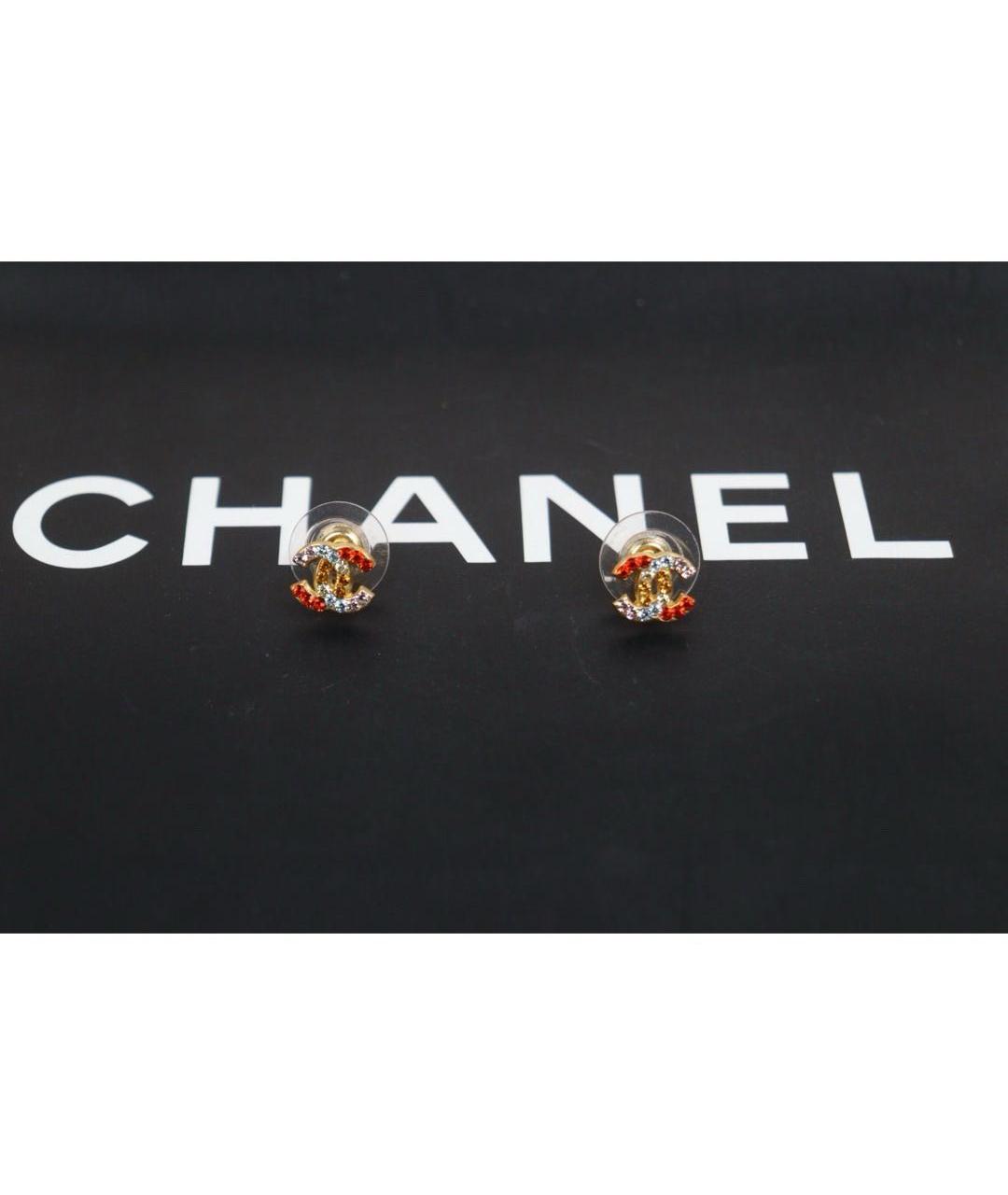 CHANEL Золотые серьги, фото 9