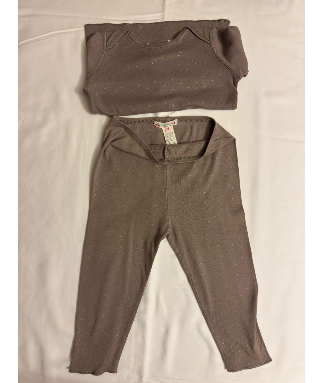 BONPOINT Бежевая хлопковая белье / пижама, фото 2