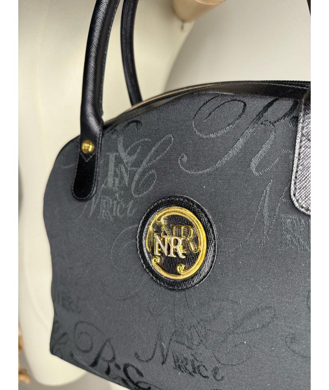 NINA RICCI Черная сумка с короткими ручками, фото 4