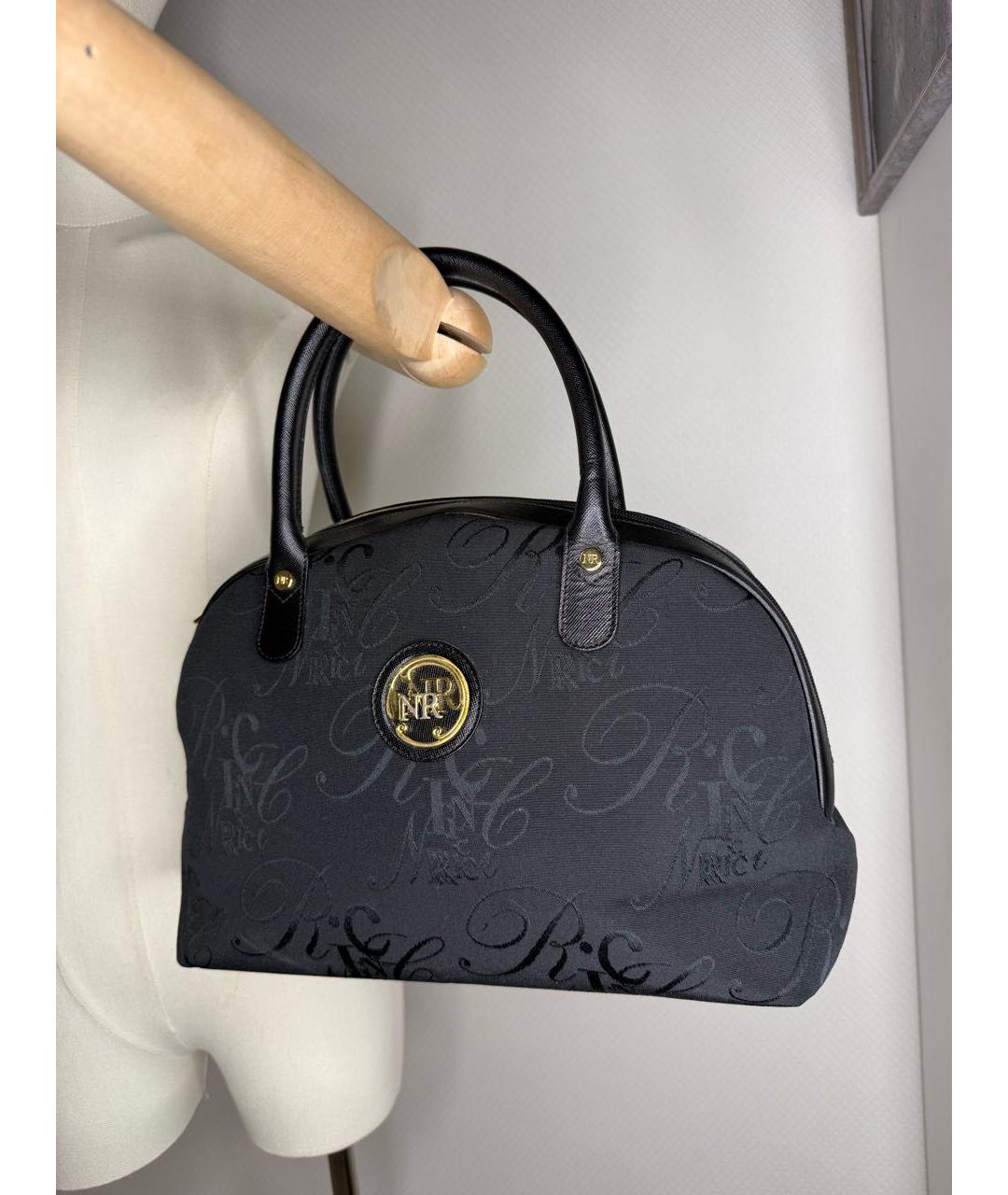 NINA RICCI Черная сумка с короткими ручками, фото 9