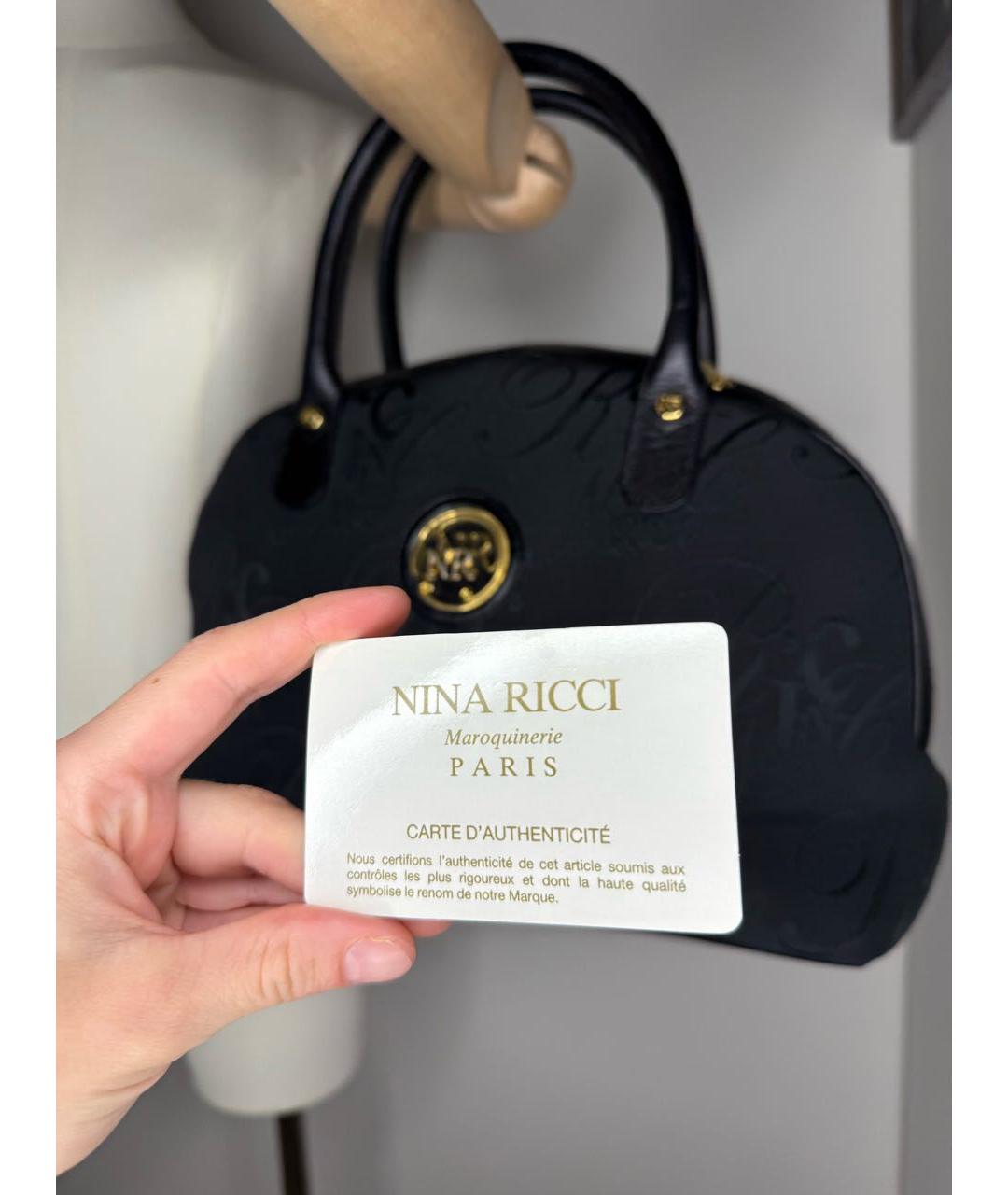 NINA RICCI Черная сумка с короткими ручками, фото 2
