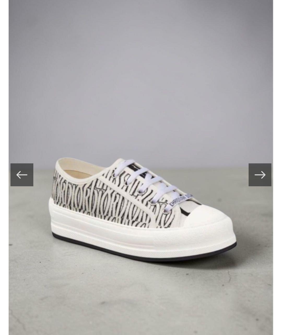 CHRISTIAN DIOR Серые текстильные кеды, фото 3