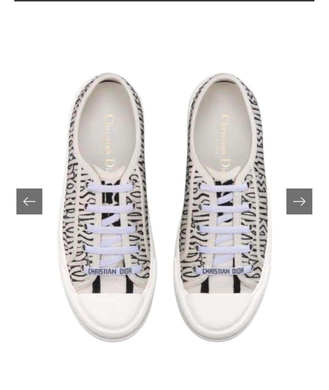 CHRISTIAN DIOR Серые текстильные кеды, фото 4