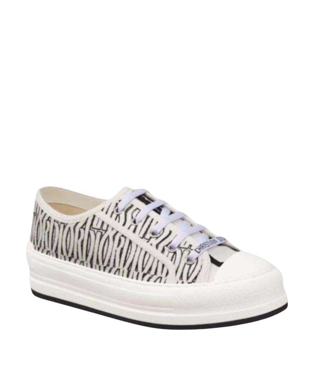 CHRISTIAN DIOR Серые текстильные кеды, фото 2