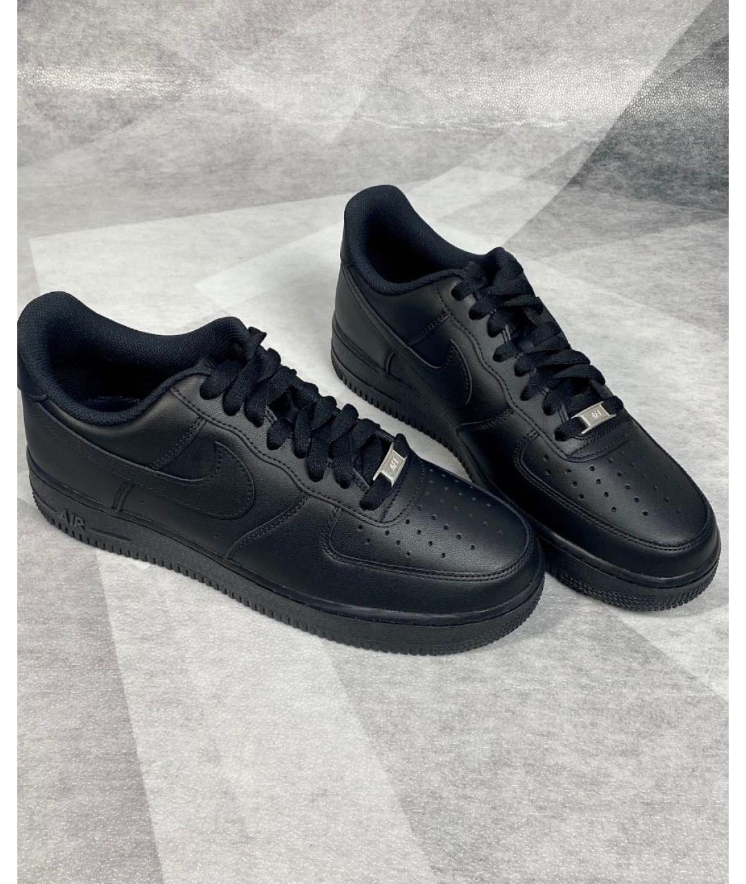 NIKE Черные кожаные кроссовки, фото 3