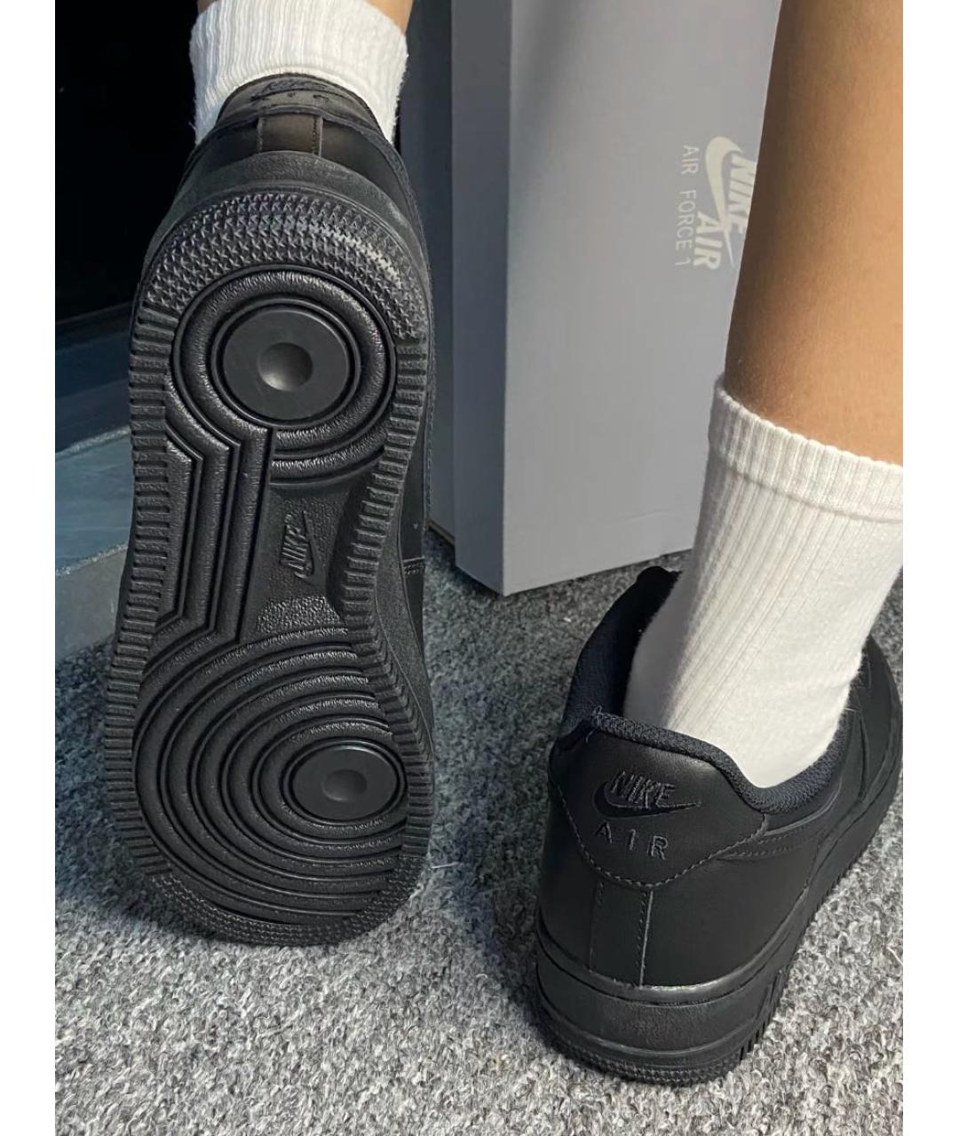 NIKE Черные кожаные кроссовки, фото 7