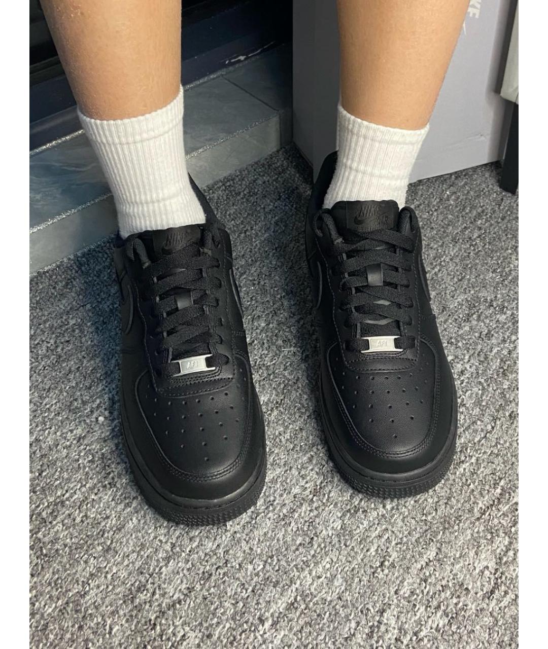 NIKE Черные кожаные кроссовки, фото 6