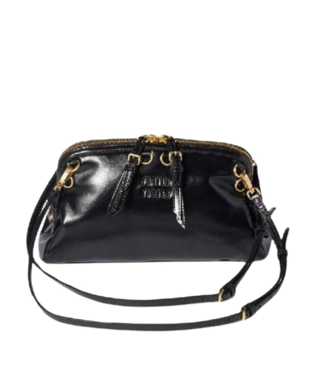 MIU MIU Черная кожаная сумка через плечо, фото 1