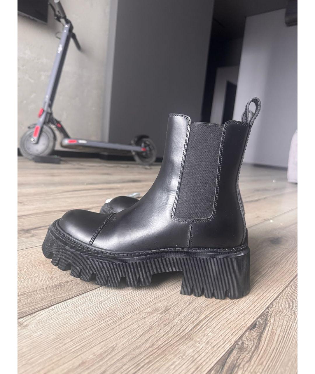 BALENCIAGA Черные кожаные ботинки, фото 6