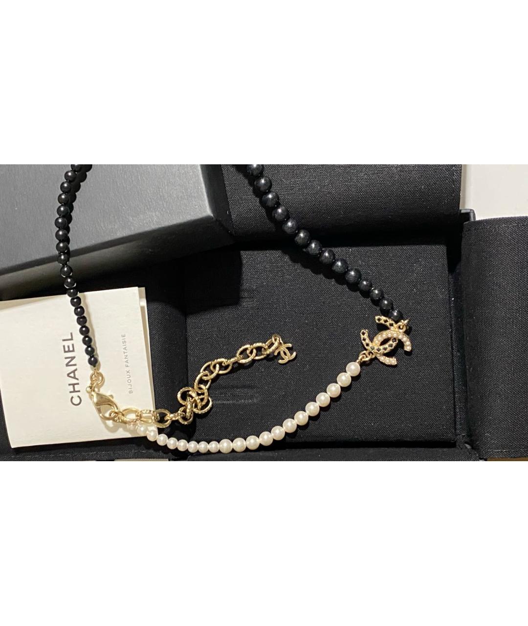CHANEL Черное колье, фото 2