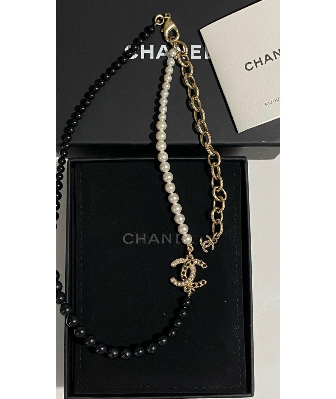 CHANEL Черное колье, фото 4