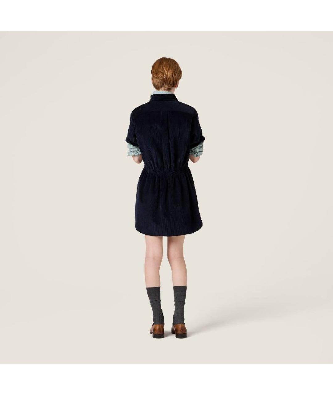 MIU MIU Синее повседневное платье, фото 2