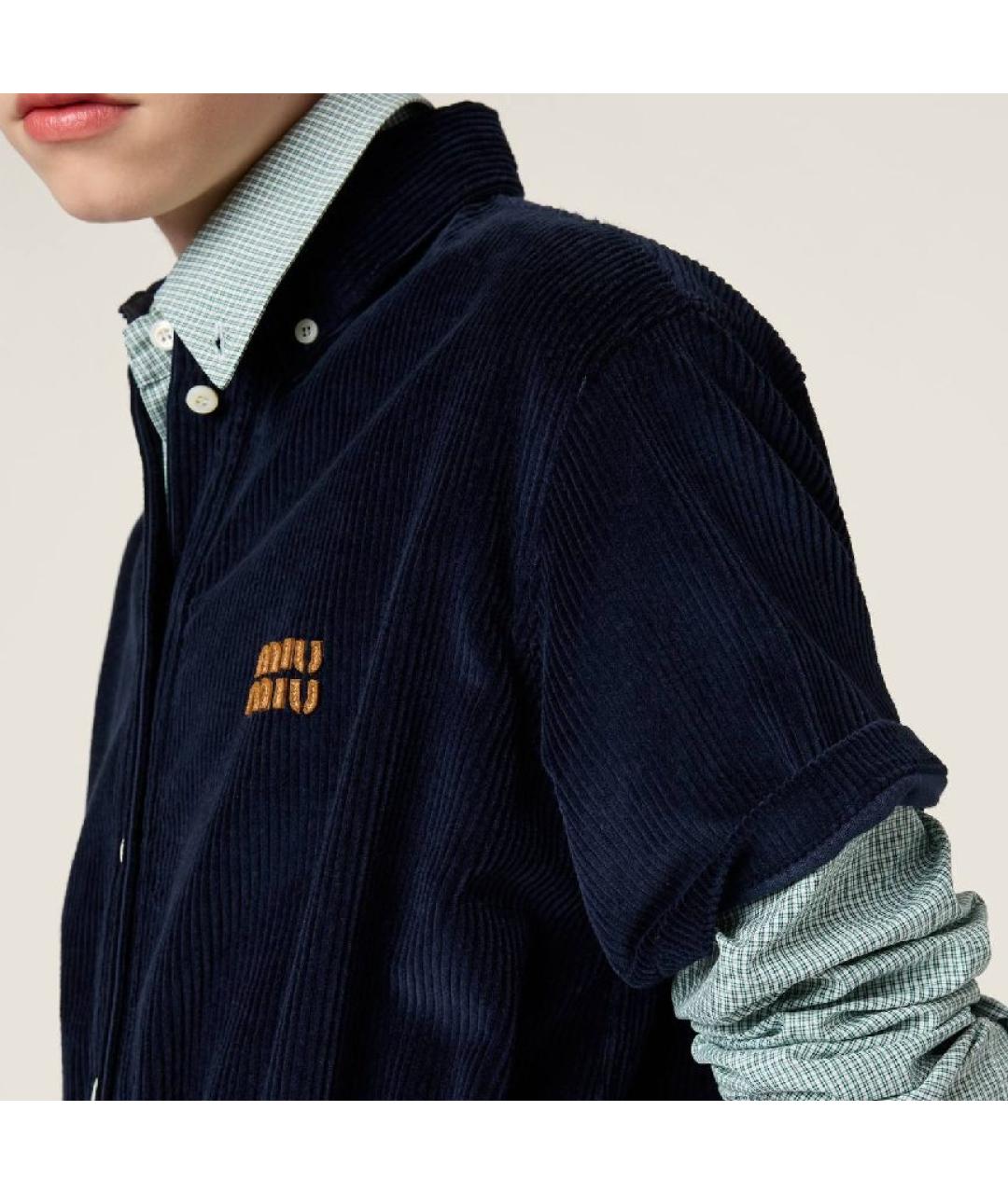 MIU MIU Синее повседневное платье, фото 5