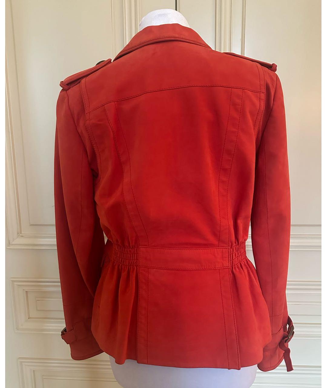 CHRISTIAN DIOR Красный кожаный жакет/пиджак, фото 2