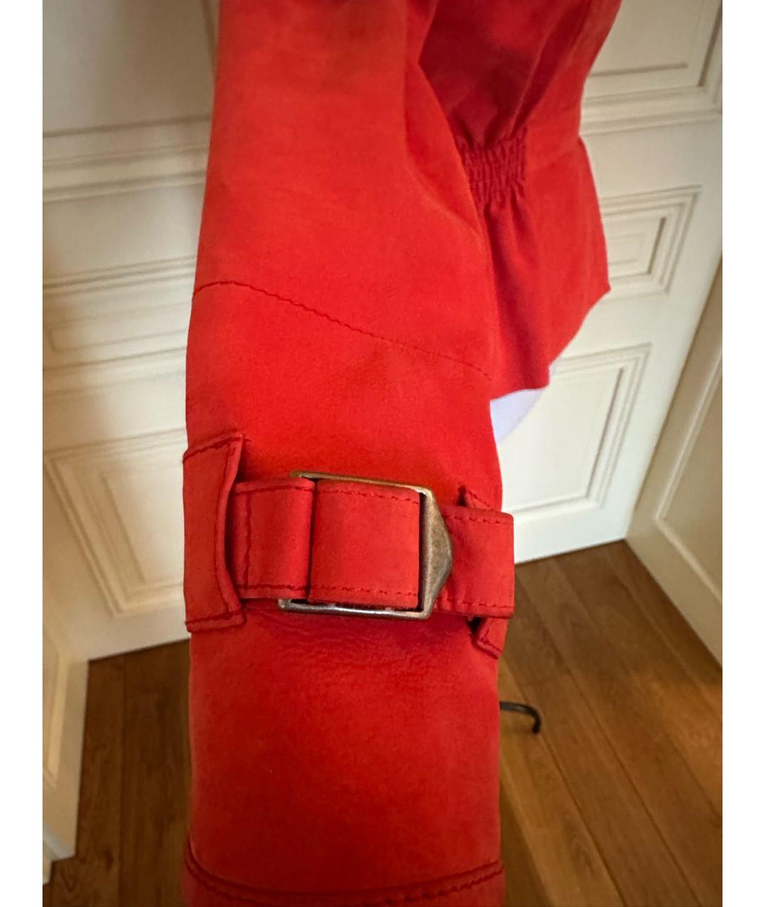 CHRISTIAN DIOR Красный кожаный жакет/пиджак, фото 3