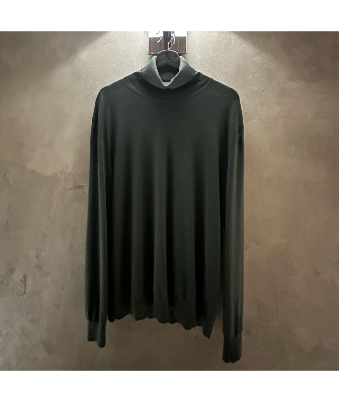 ZZEGNA Зеленая шерстяная водолазка, фото 6