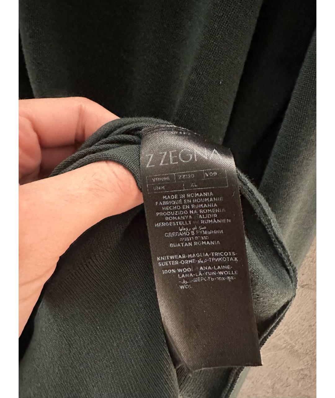 ZZEGNA Зеленая шерстяная водолазка, фото 5