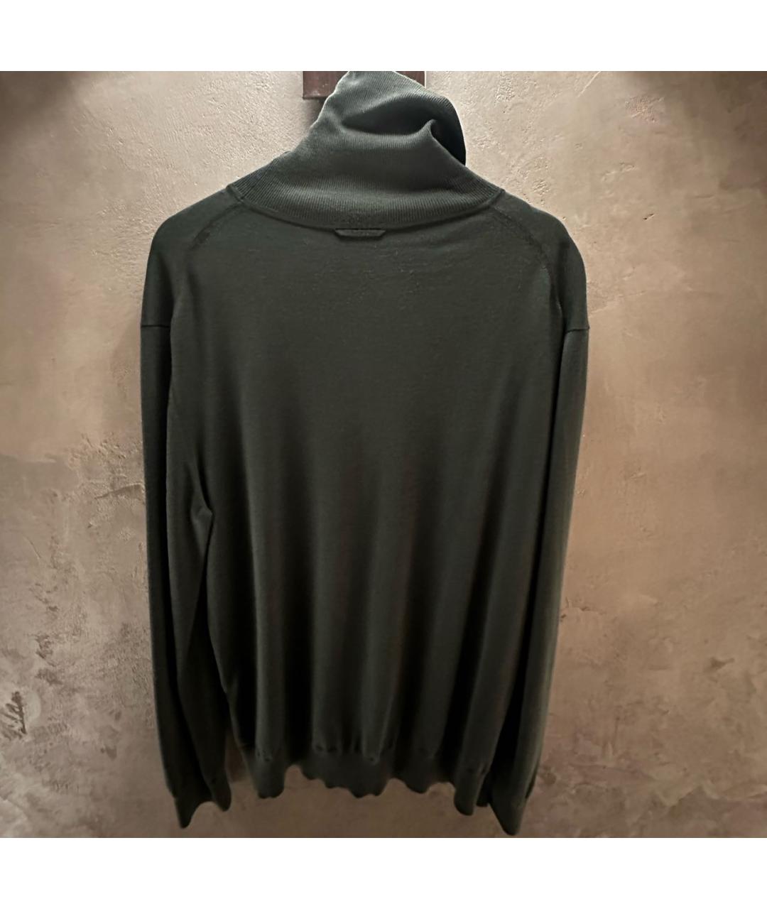 ZZEGNA Зеленая шерстяная водолазка, фото 2