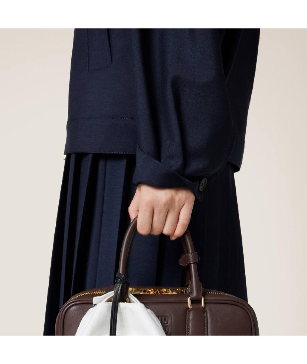 MIU MIU Темно-синяя шерстяная куртка, фото 3