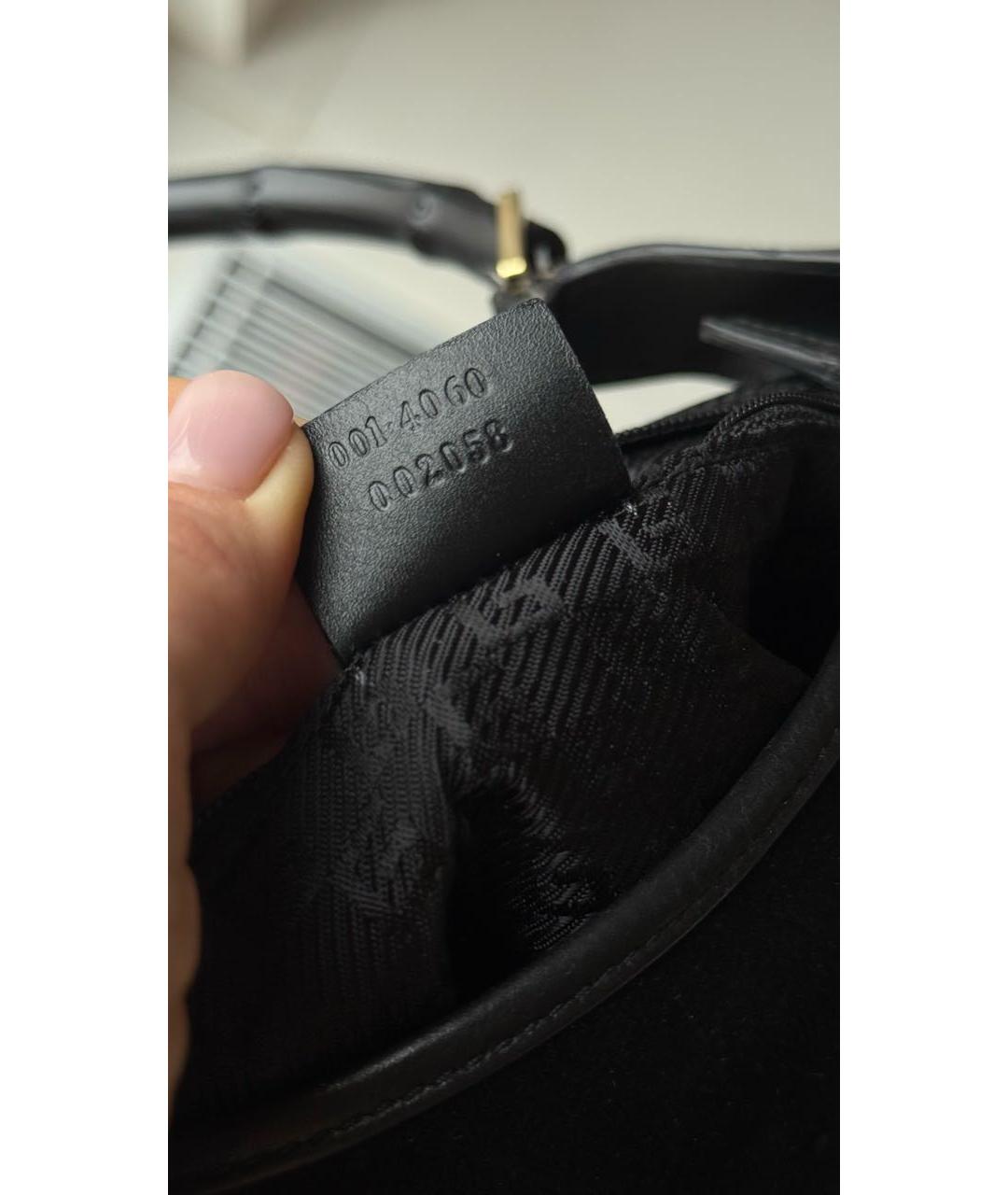 GUCCI Черная замшевая сумка с короткими ручками, фото 8