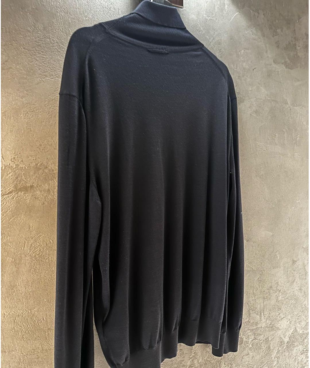 ZZEGNA Темно-синяя шерстяная водолазка, фото 3