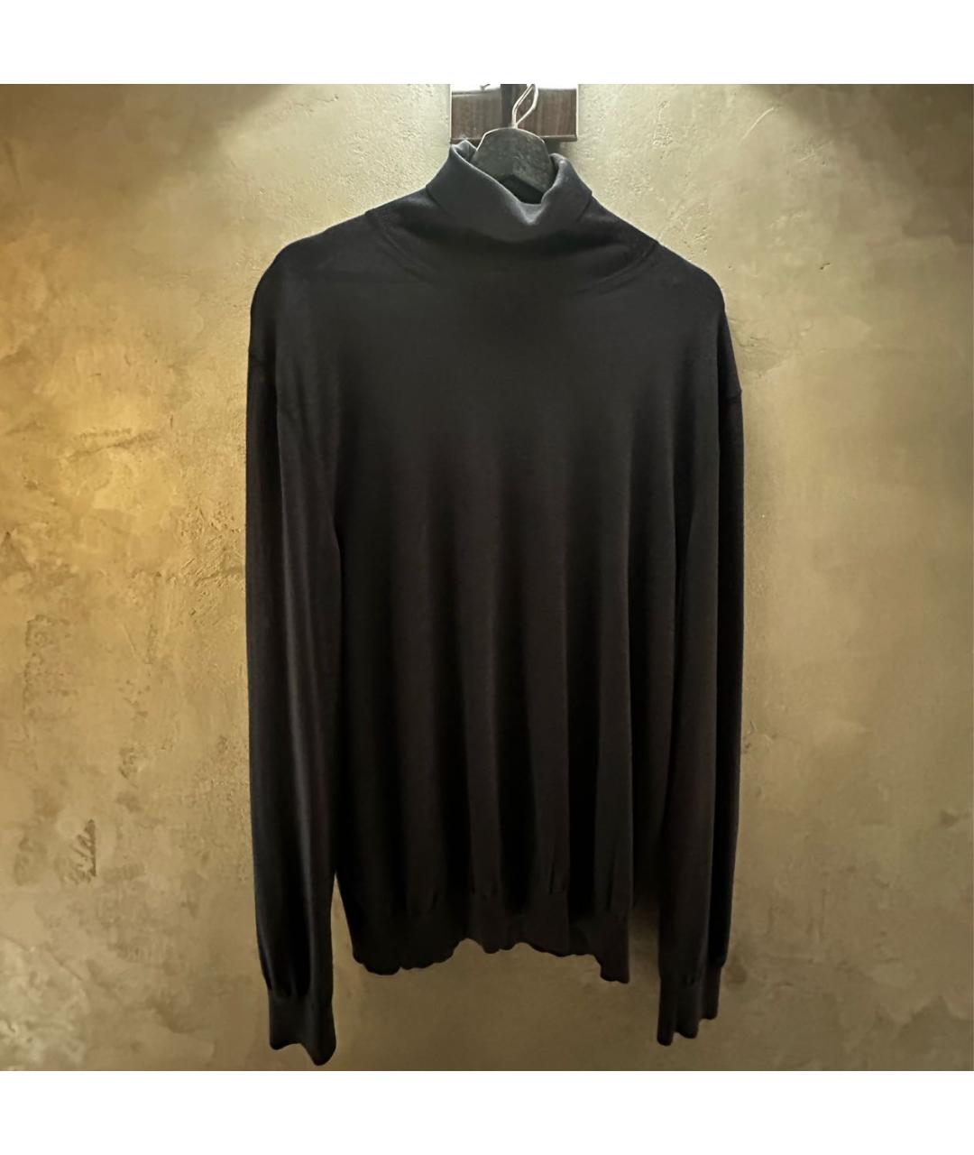 ZZEGNA Темно-синяя шерстяная водолазка, фото 5