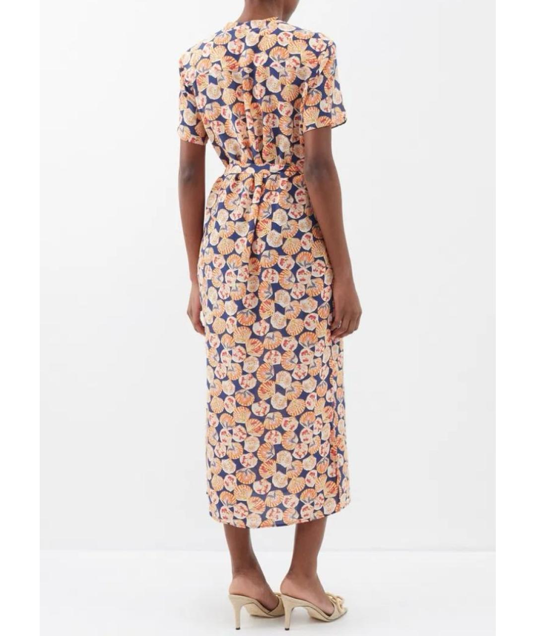 SALONI Мульти шелковое повседневное платье, фото 8