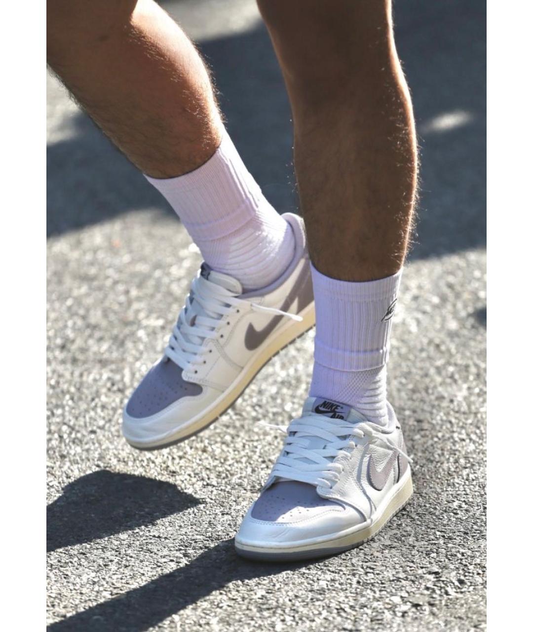 JORDAN Серые замшевые низкие кроссовки / кеды, фото 5