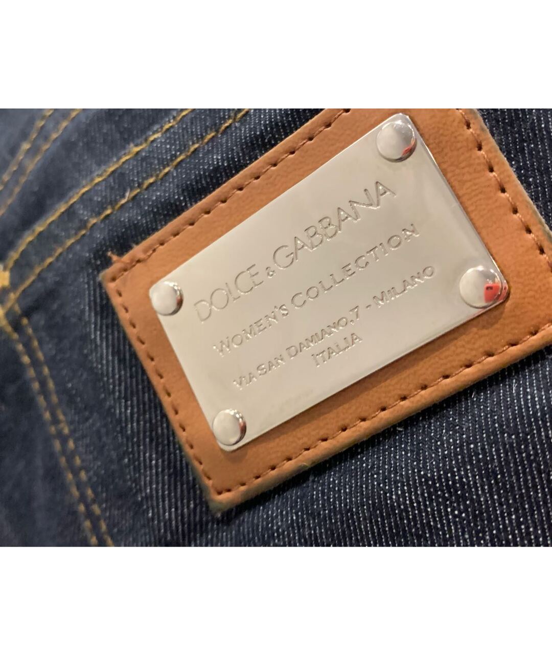 DOLCE&GABBANA Синие хлопковые джинсы слим, фото 3