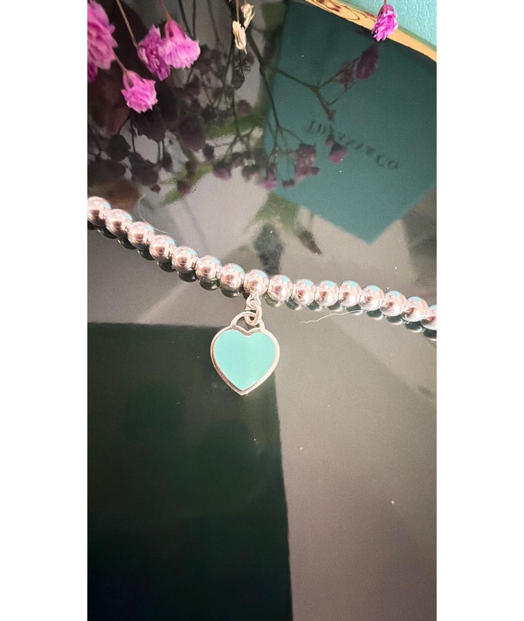 TIFFANY&CO Бирюзовый серебряный браслет, фото 6