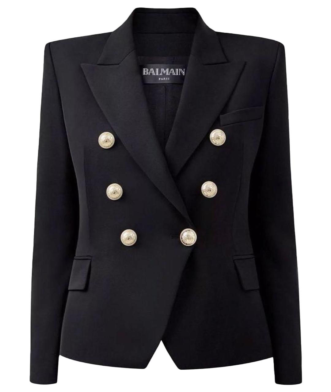 BALMAIN Черный вискозный жакет/пиджак, фото 1