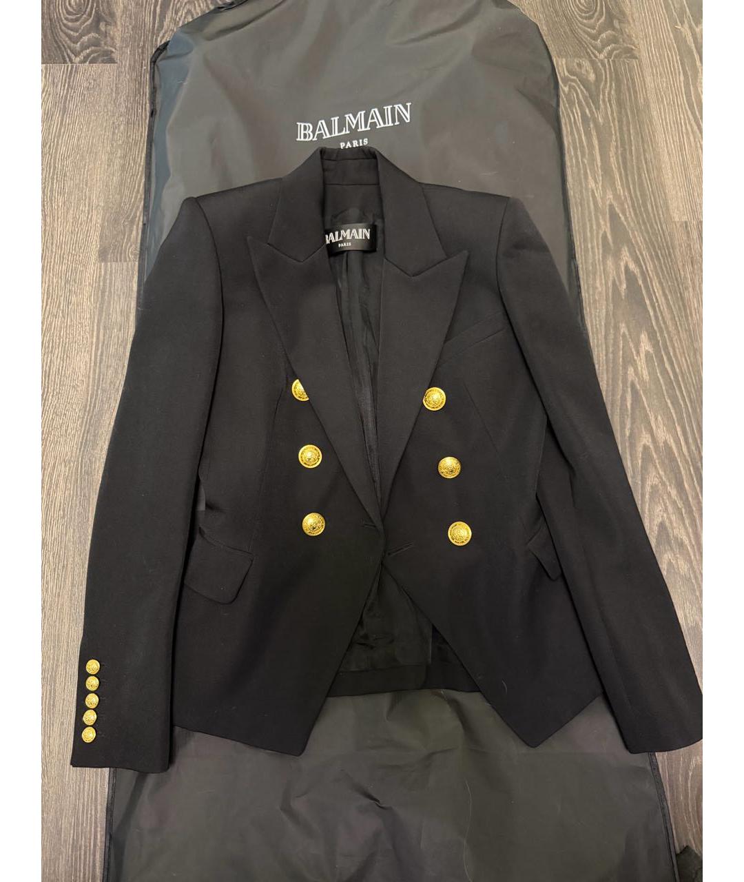 BALMAIN Черный вискозный жакет/пиджак, фото 2