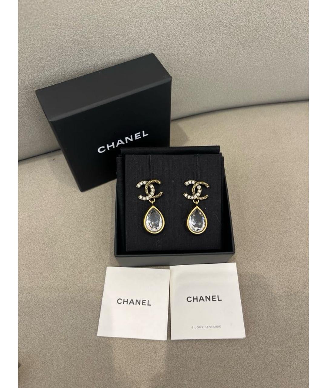 CHANEL Золотые серьги, фото 7