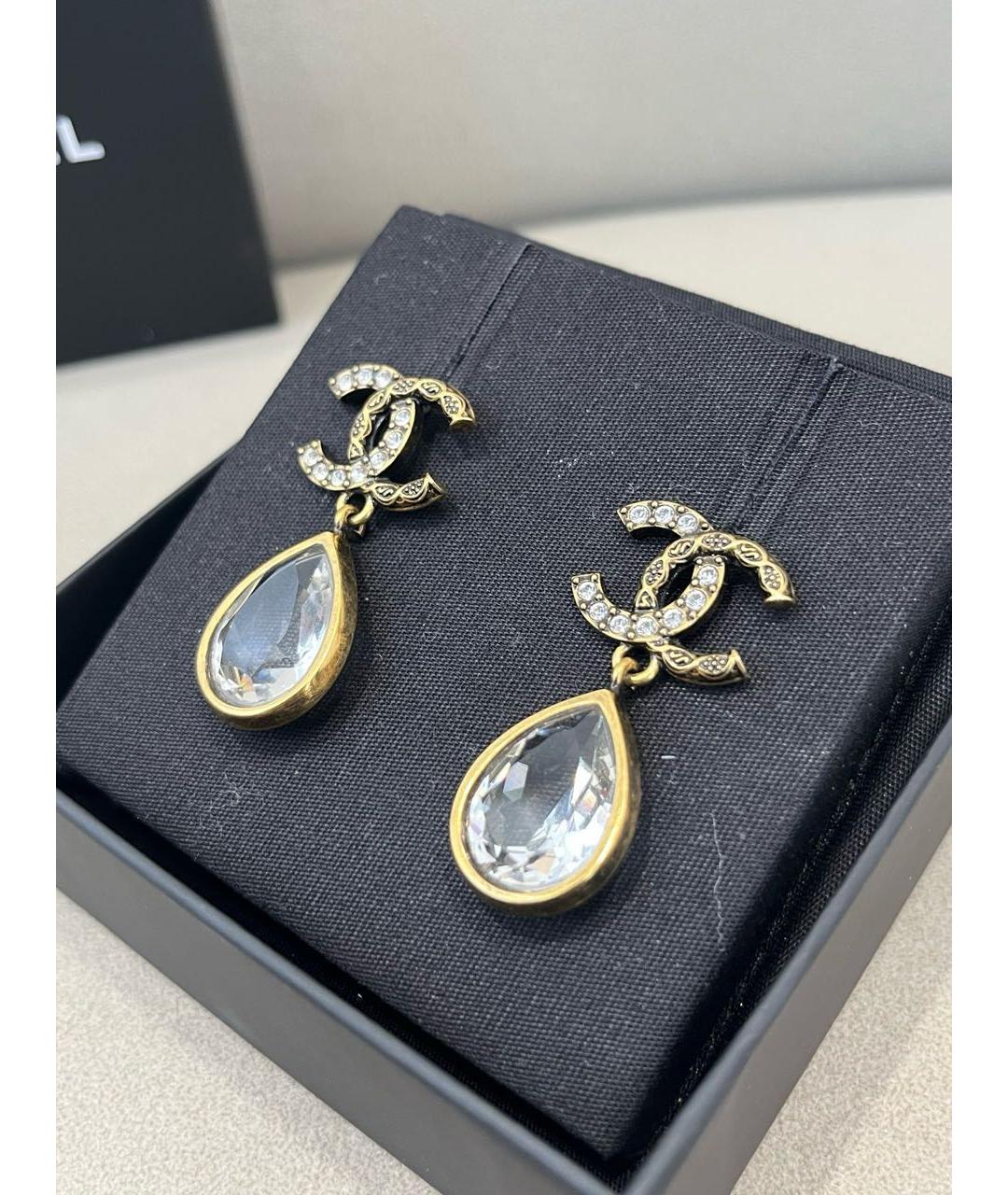 CHANEL Золотые серьги, фото 3