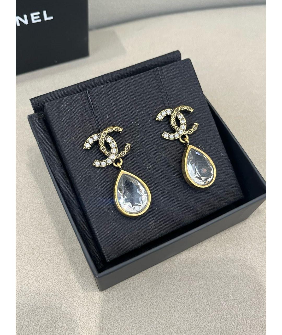 CHANEL Золотые серьги, фото 2