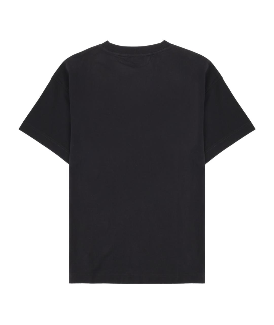 PALM ANGELS Черная хлопковая футболка, фото 2