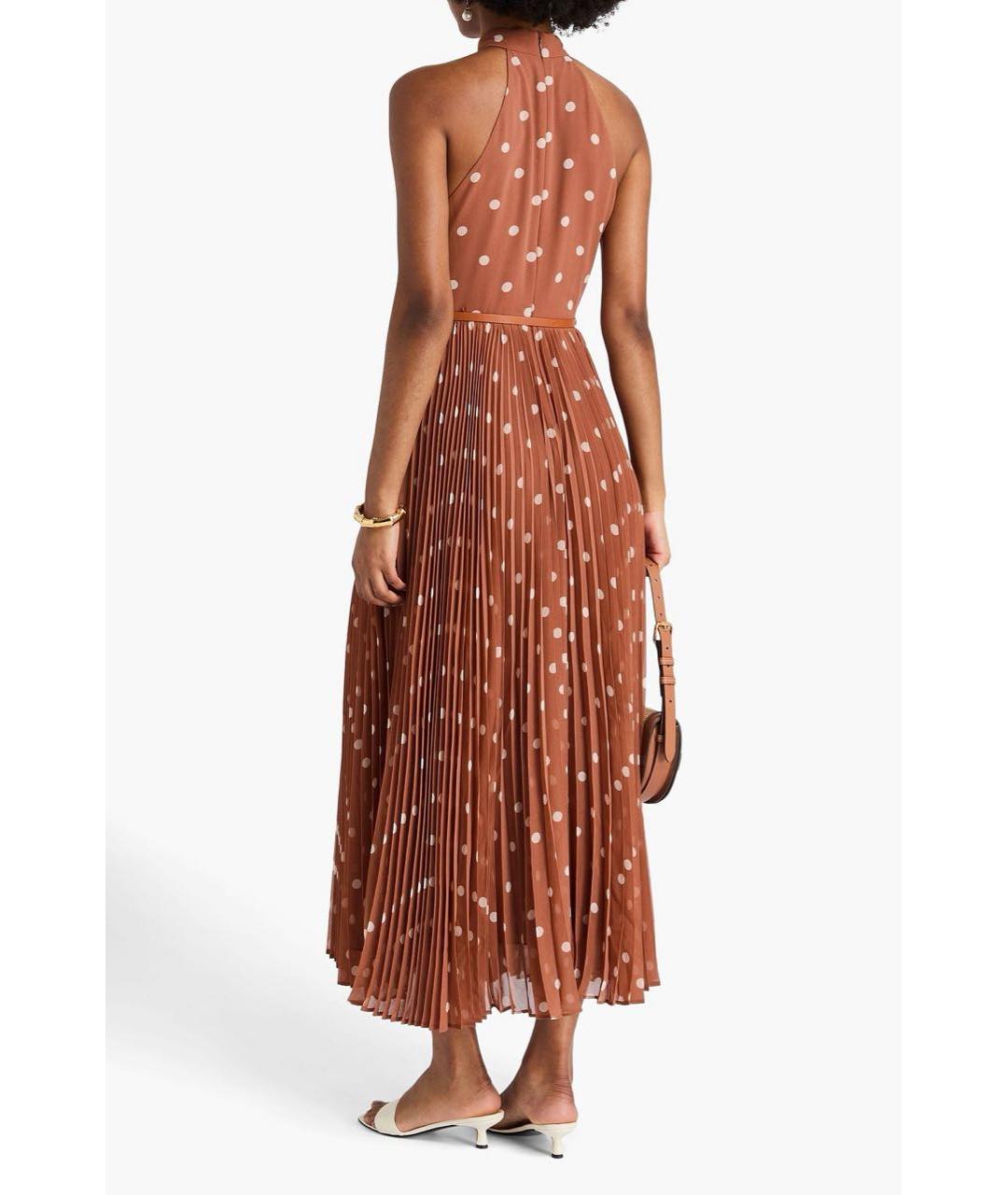 ZIMMERMANN Коричневое полиэстеровое повседневное платье, фото 2