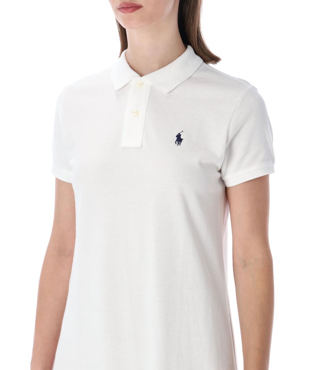 POLO RALPH LAUREN Белое хлопковое платье, фото 3