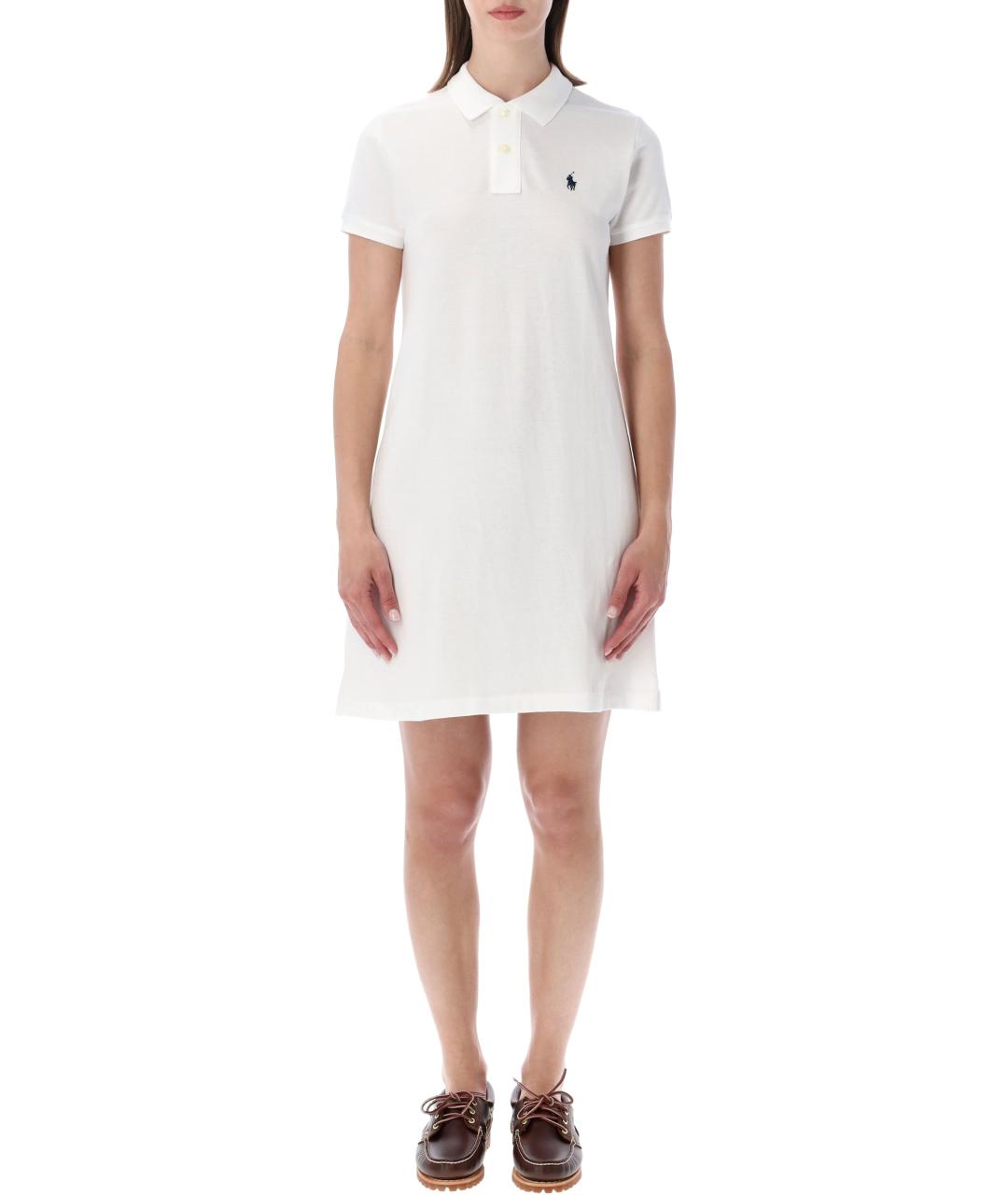 POLO RALPH LAUREN Белое хлопковое платье, фото 1