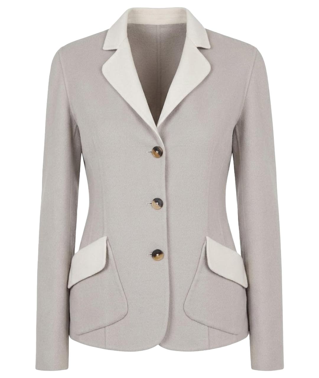 JIL SANDER Серый кашемировый жакет/пиджак, фото 1