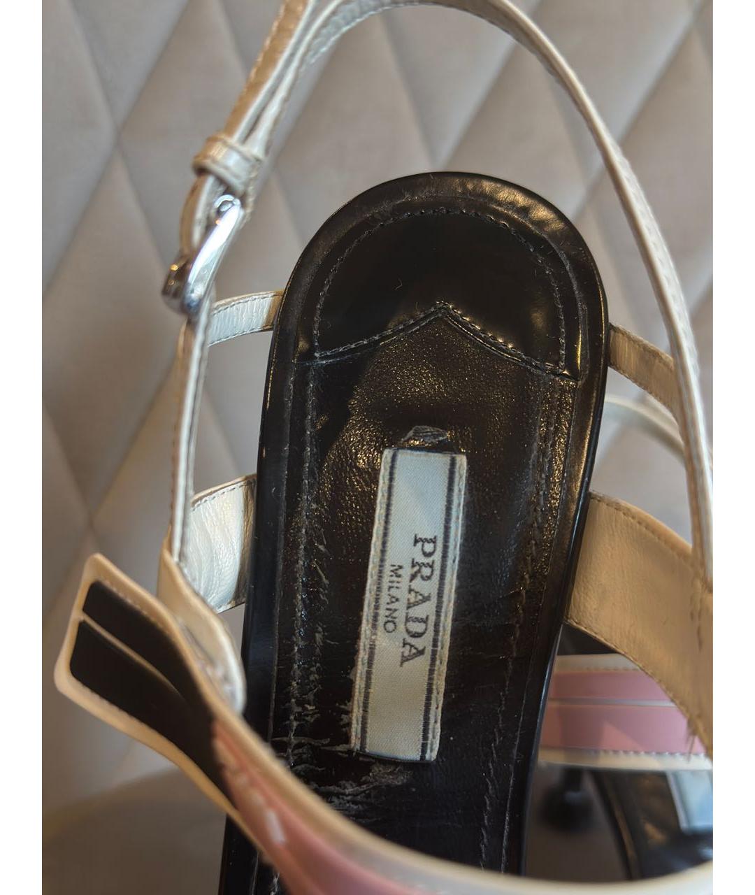 PRADA Мульти кожаные босоножки, фото 4