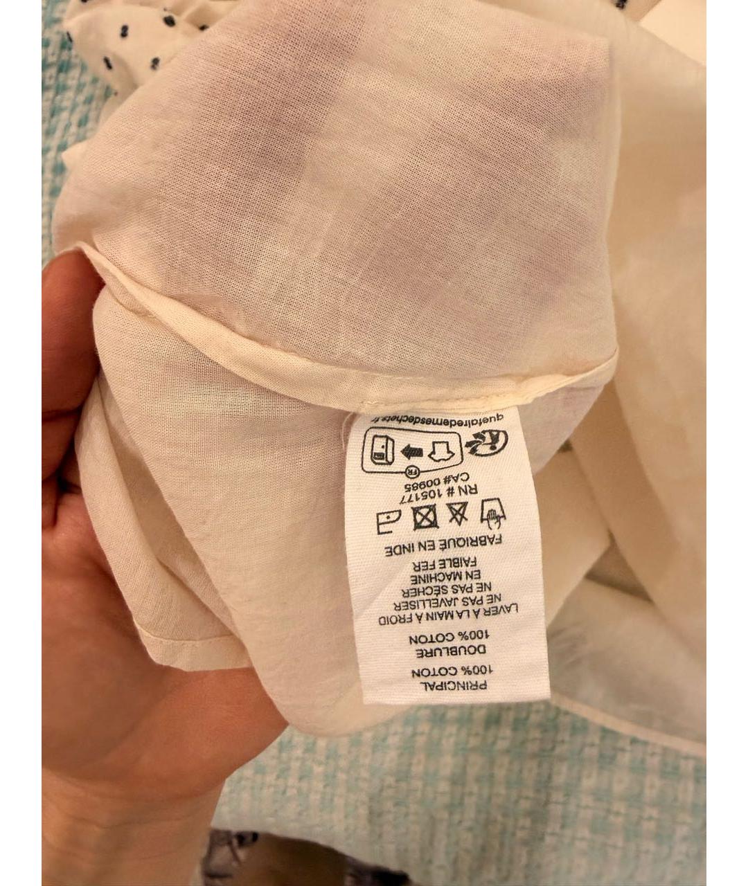 ULLA JOHNSON Бежевая хлопковая юбка макси, фото 4