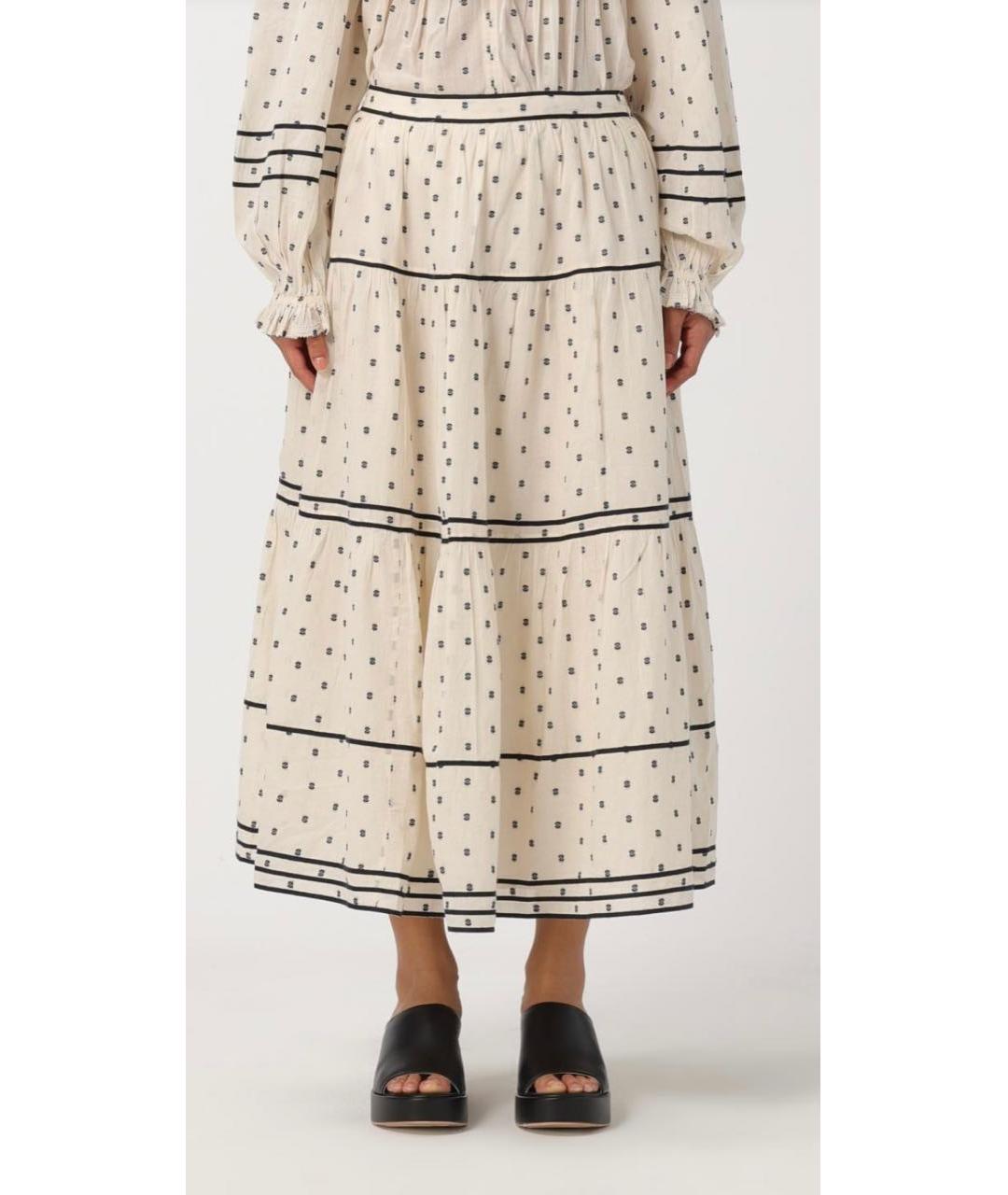 ULLA JOHNSON Бежевая хлопковая юбка макси, фото 8
