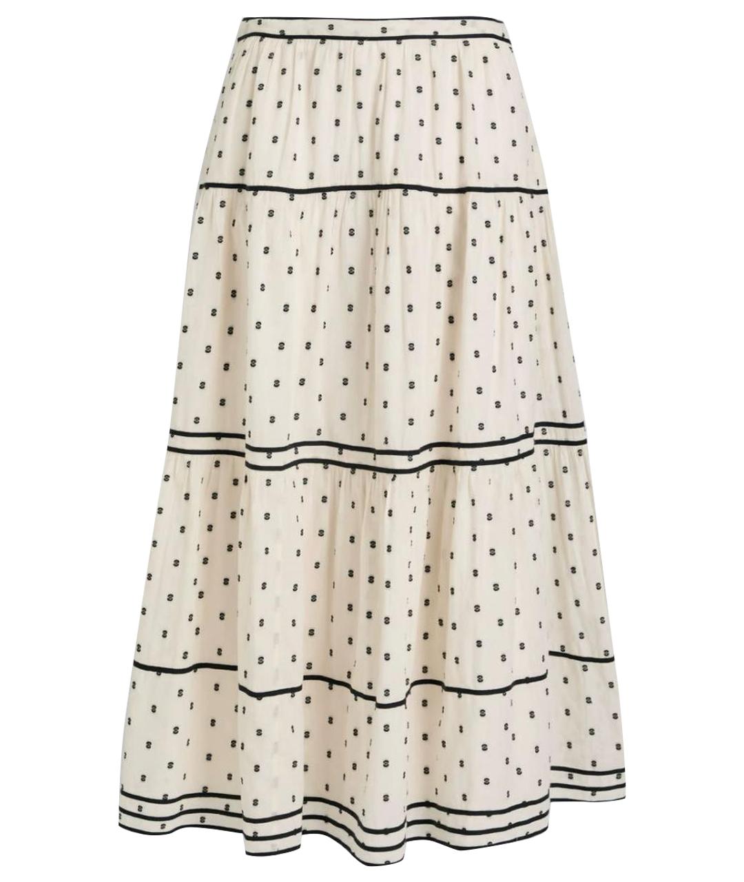 ULLA JOHNSON Бежевая хлопковая юбка макси, фото 1