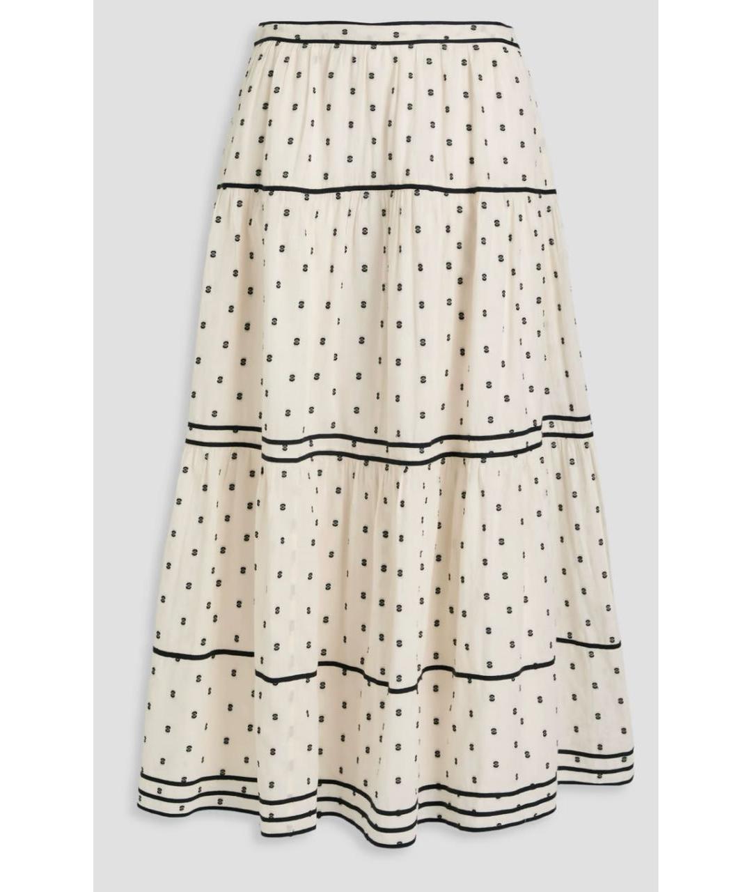 ULLA JOHNSON Бежевая хлопковая юбка макси, фото 9