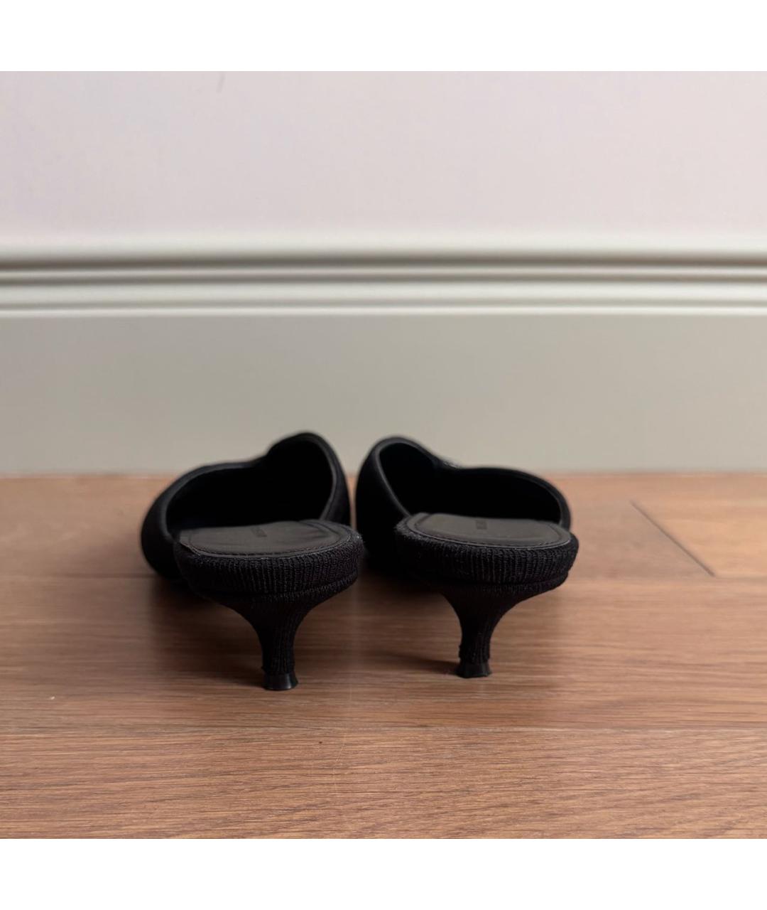 BALENCIAGA Черные текстильные мюли, фото 4