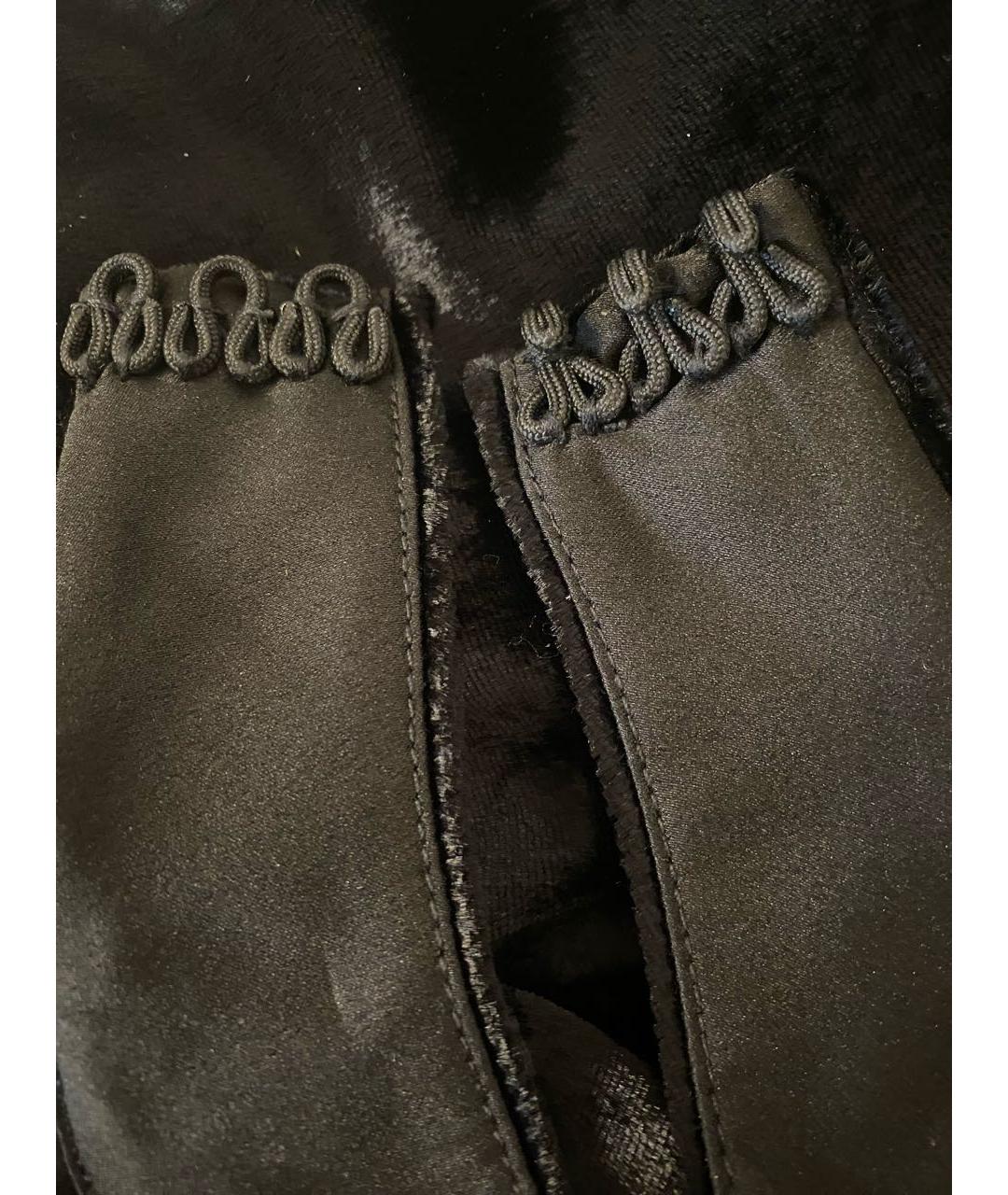 STAUD Черное бархатное коктейльное платье, фото 6