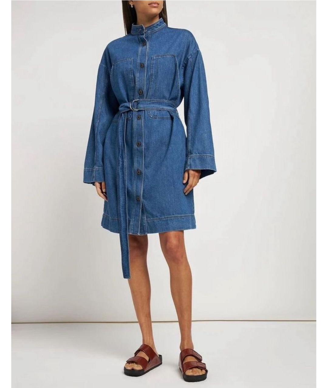 WEEKEND MAX MARA Синее повседневное платье, фото 7