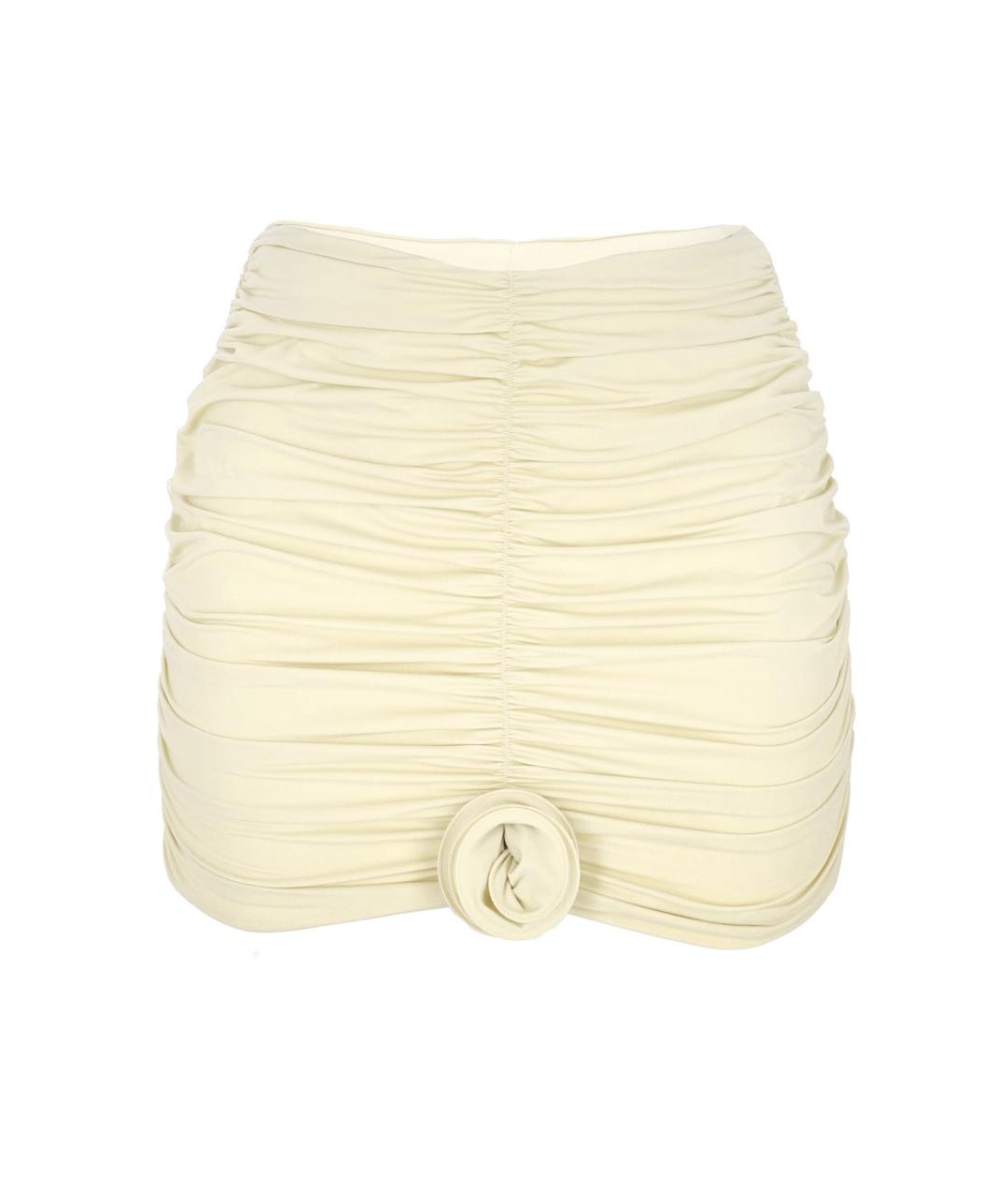 LA REVECHE Желтая полиамидовая юбка мини, фото 2